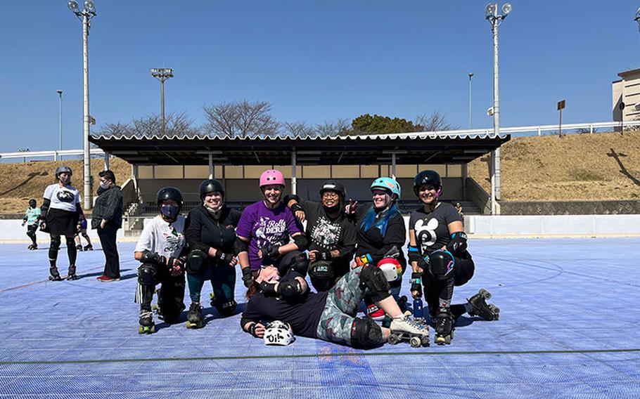 Photos by Kazuyo Tashiro: Some current members of Fuji Flatliners - Yokota Roller Derby.