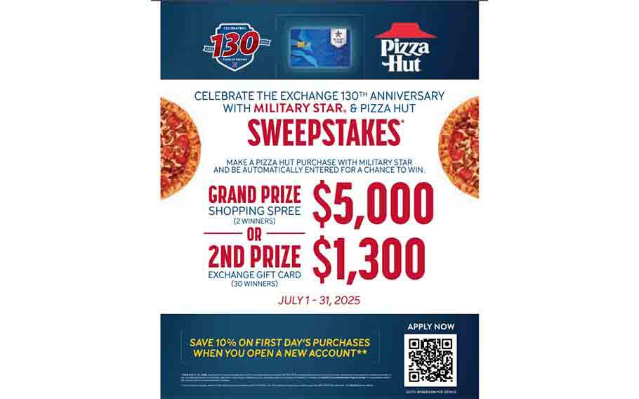 AAFES sweepstakes flyer