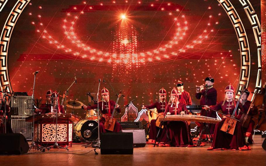 Musicians from the PACAF Band and the Erdenet Music and Dance Ensemble performed for the local Erdenet community in a bilateral concert in Erdenet, Mongolia.