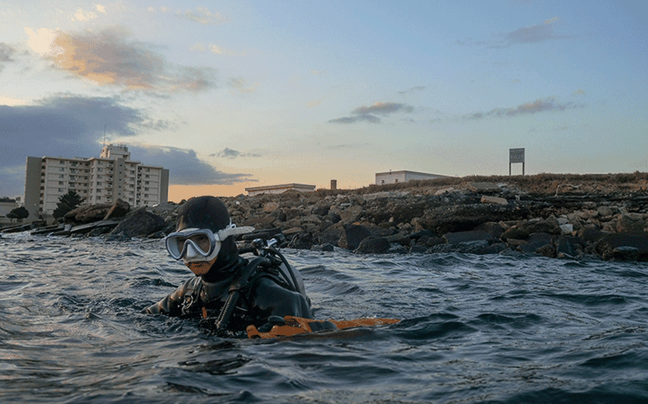 Diver in rec bay: Photos by Corinne Klein