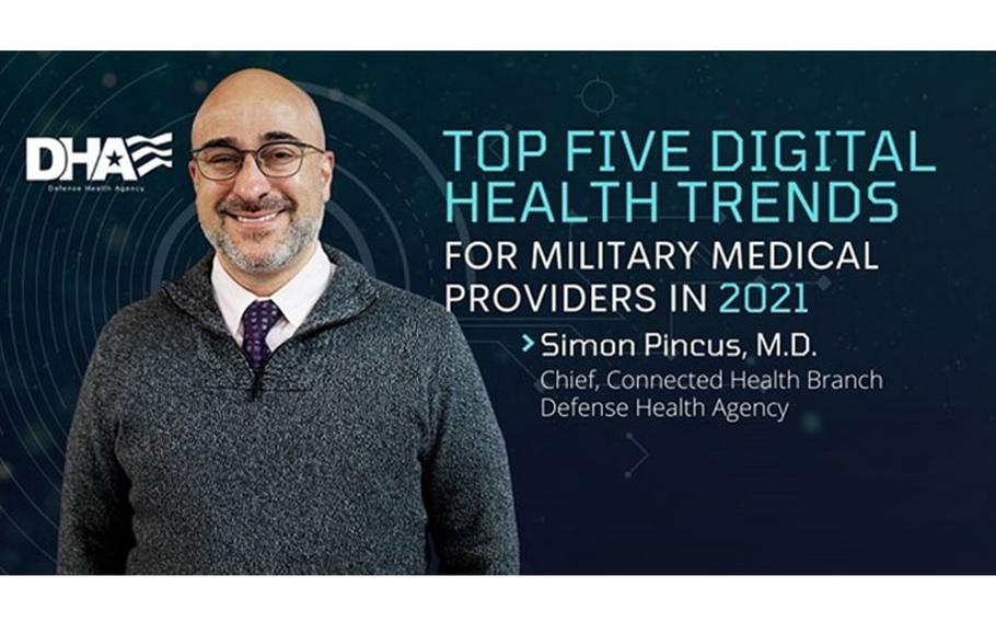 Dr. Simon Pincus, chief of the Defense Health Agency Connected Health Branch, makes five health trend predictions for 2021. (Photo by Savannah Blackstock.)