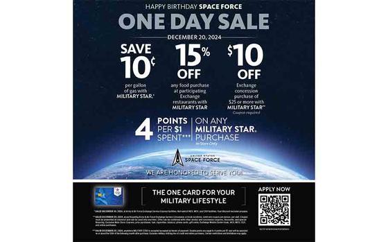 Photo Of AAFES Space Force Birthday exclusive savings flyer