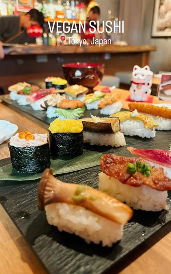 meal at Vegan Sushi Tokyo