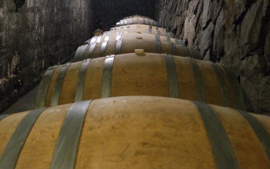 wine barrels