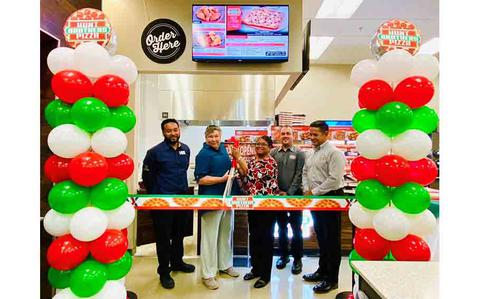 Photo Of Hunt Brothers Pizza grand opening ribbon cutting at Misawa