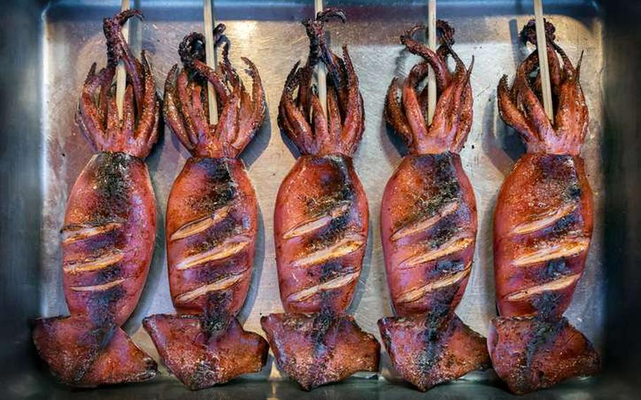 Ika-yaki on Enoshima Island.