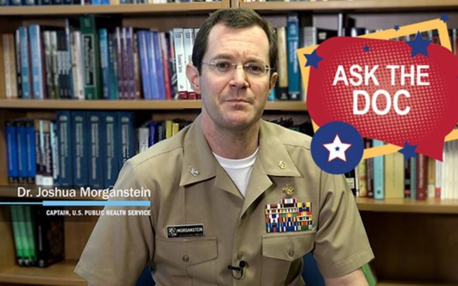 When your friend is having a tough time and you don’t know how to reach out, retired U.S. Public Health Service Capt. (Dr.) Joshua Morganstein, deputy director at the Center for Study of Traumatic Stress in the Uniformed Services University of Health Sciences and vice chair of the University’s department of psychiatry, offers three tips: (1) Set the stage for a conversation. (2) Find the words. (3) Follow-up. (Photo By Sara Barger, MHS Communications)