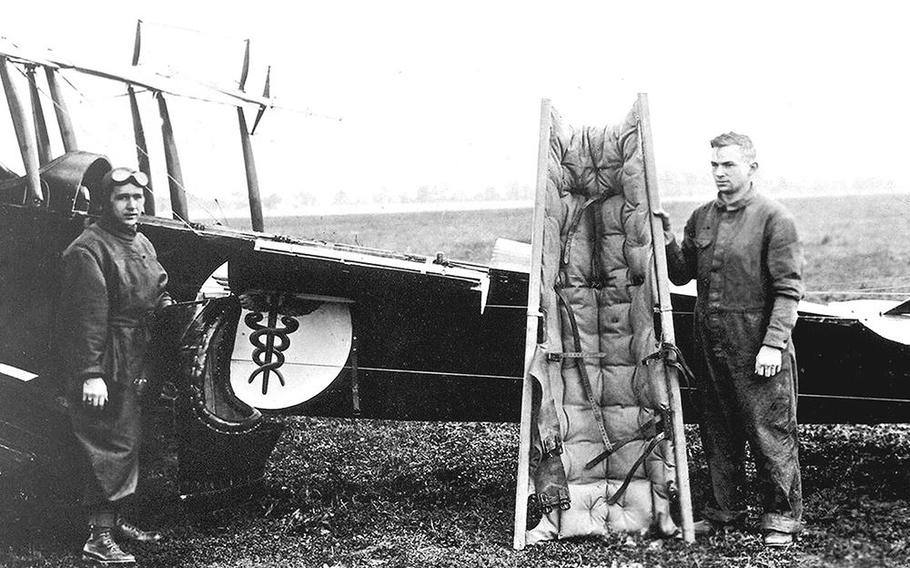 A Curtiss JN-4 “Jenny” air ambulance put into service by the U.S. Army in 1918.