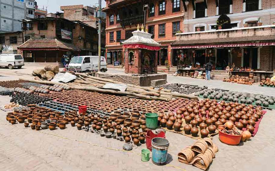 Pottery in Bhaktapur Square