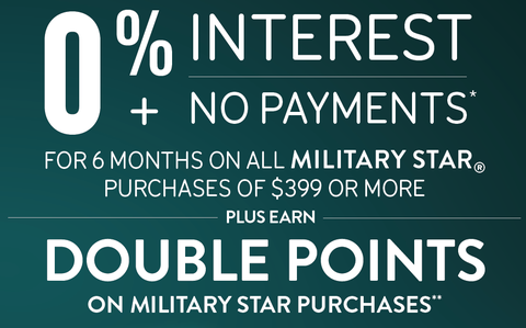 Photo Of flyer promoting Black Friday and Cyber Monday Savings with MILITARY STAR®. Explanation is written.