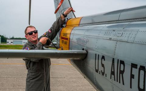Photo Of U.S. Air Force Capt. Colton McConnell, 459th Airlift Squadron pilot, prepares a UH-1N Huey for parking configuration after landing at Komatsu Air Base, Japan, June 27, 2025. The 459 AS maintains a forward presence in the Pacific and provides responsive airlift support for distinguished visitors, as well as other priority passengers and cargo, on travel vital to the national security interest of the United States. The squadron maintains both UH-1N and C-12J Huron mission-ready aircrews to conduct aeromedical evacuation, search and rescue and priority airlift missions throughout the Pacific. 
