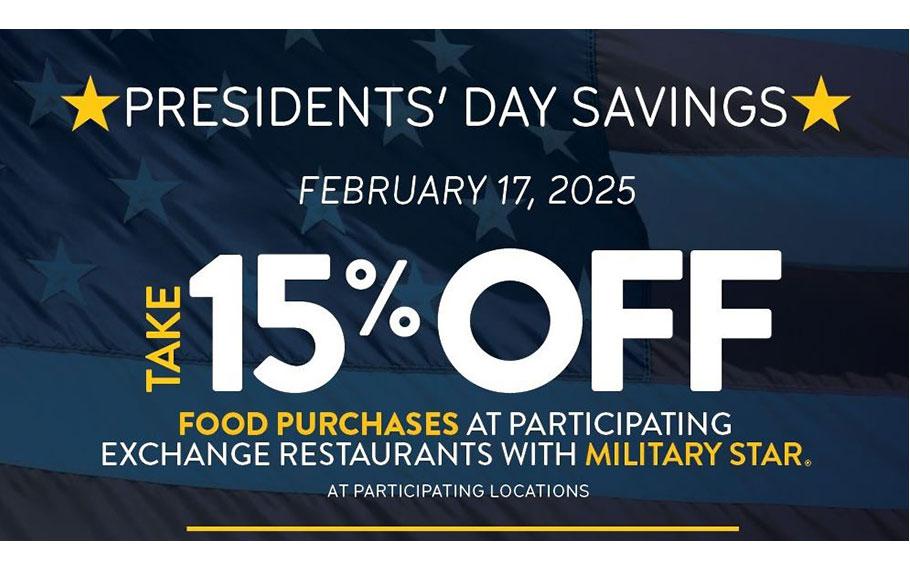 AAFES Presidents’ Day deals flyer