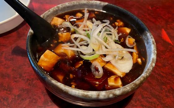 a dish. tofu is used.