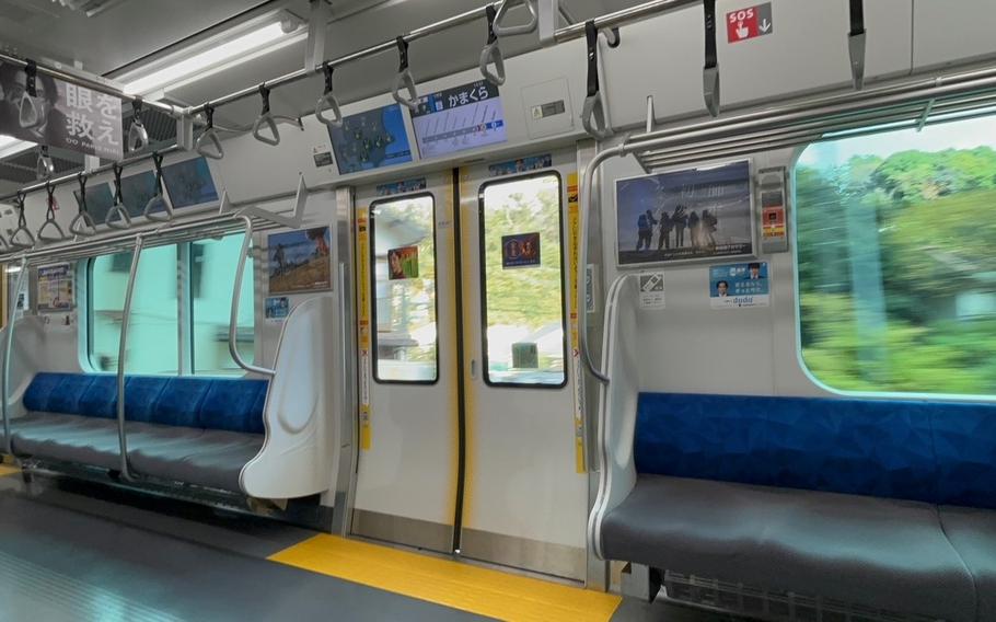 JR Yokosuka Line inside the train