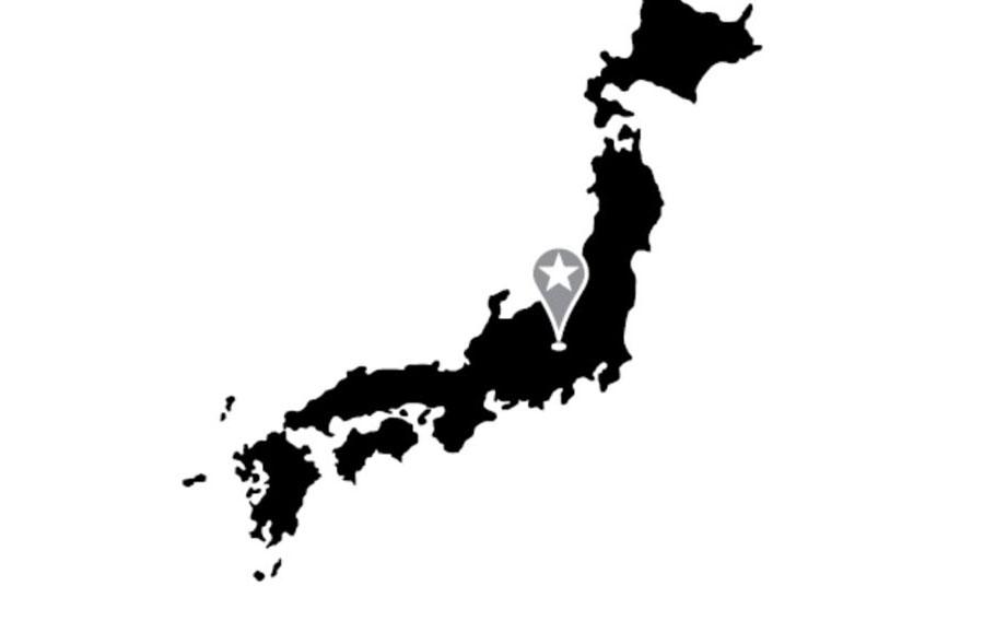 A map of Japan that shows the location of Gunma.
