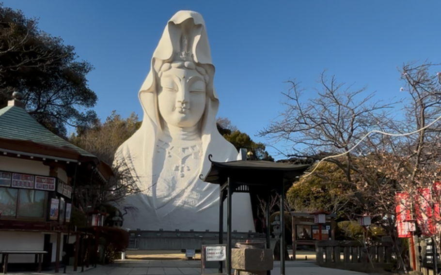 the statue in the temple.