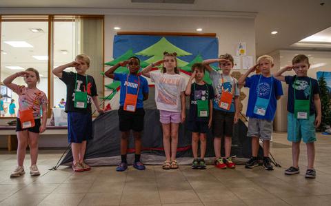 Photo Of Vacation Bible School students pose for a photo at Yokota Air Base, Japan, Aug. 6, 2025
