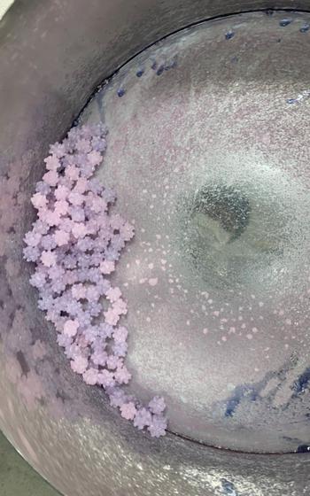 Konpeito in a pan.