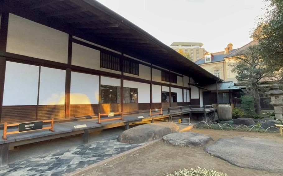 The Japanese-style house and its garden.