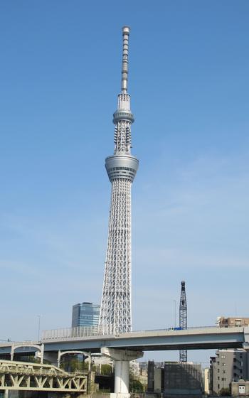Tokyo Skytree on a sunny day.
