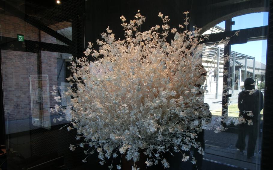 Flower made from the silk cocoon.