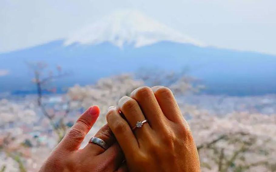 a couple holding hands
