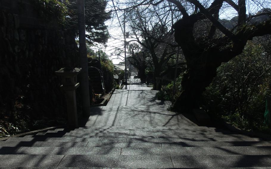 Stairs to Izusan Shrine.