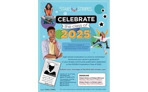 Photo Of Salute your 2025 graduate in Stripes Grad Tab; Deadline May 5 for Okinawa