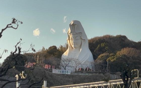 the statue in the temple.