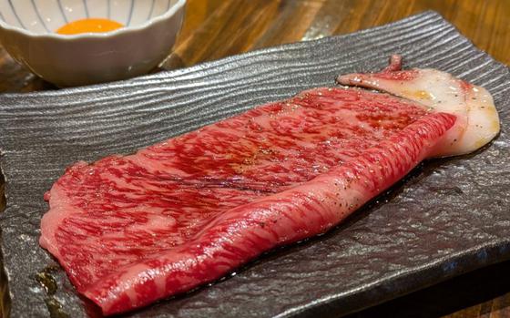 beef on a dish.