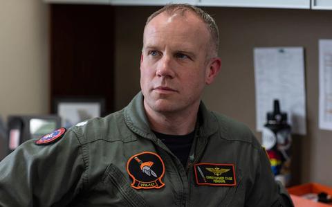 Photo Of U.S. Navy Cmdr. Christopher Case, the commanding officer of Strike Fighter Squadron (VFA) 147, Carrier Air Wing (CVW) 5, and a native of Connecticut, poses for a photo at Marine Corps Air Station Iwakuni, Japan, May 5, 2025.
