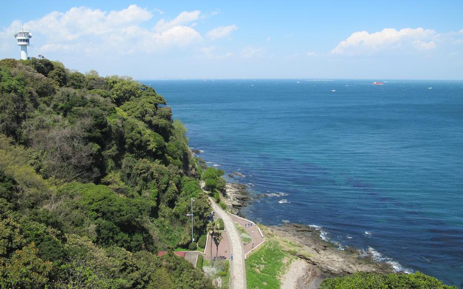 lighthouse can be seen at Kannonzaki Park.