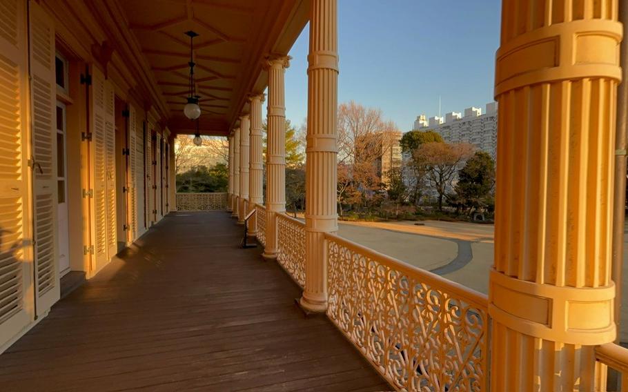 Western-style Victorian guest house. The garden can be seen.