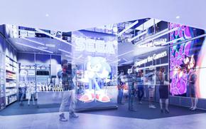 The interior of Sega Store Tokyo.
