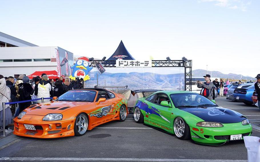 Two cars are exhibited.