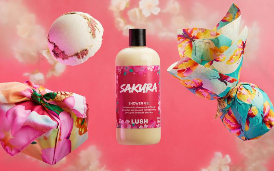 flyer promoting sakura body wash.