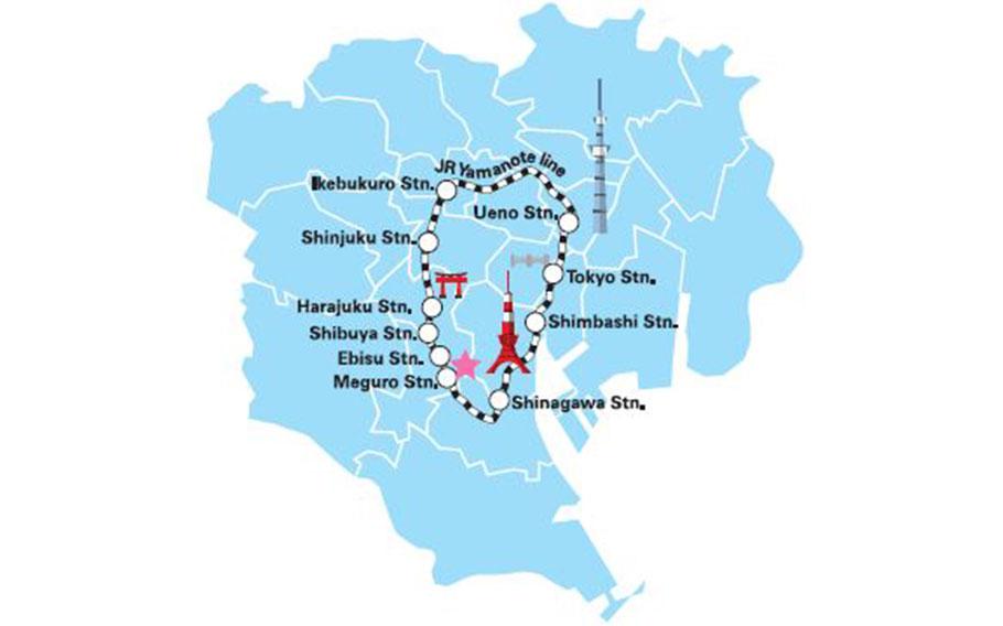 Map of Tokyo, which shows the location of the museum.