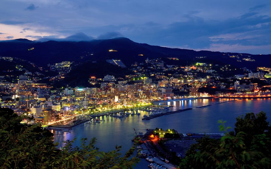 night view from the hill.