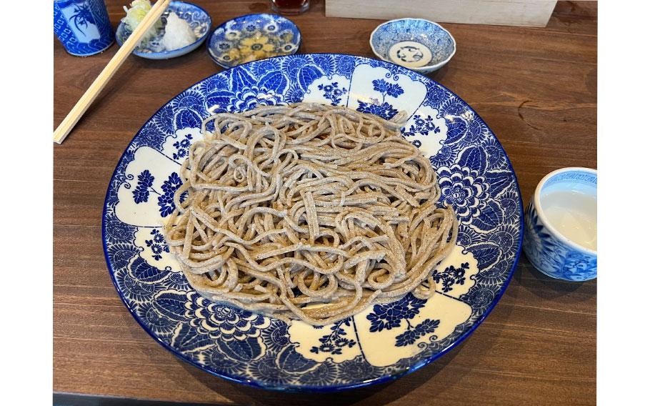 soba on a plate.