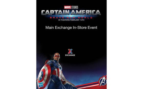 Photo Of flyer promoting captain america event.