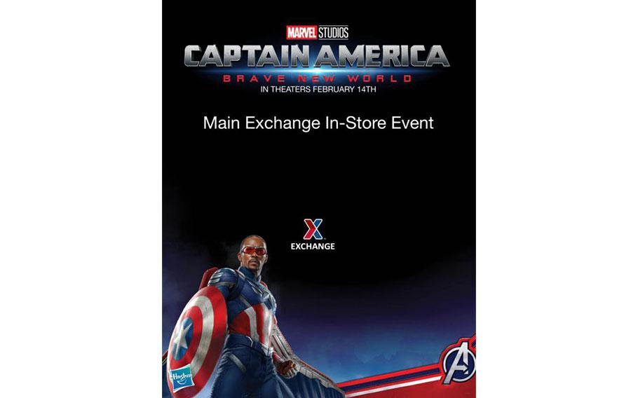 flyer promoting captain america event.