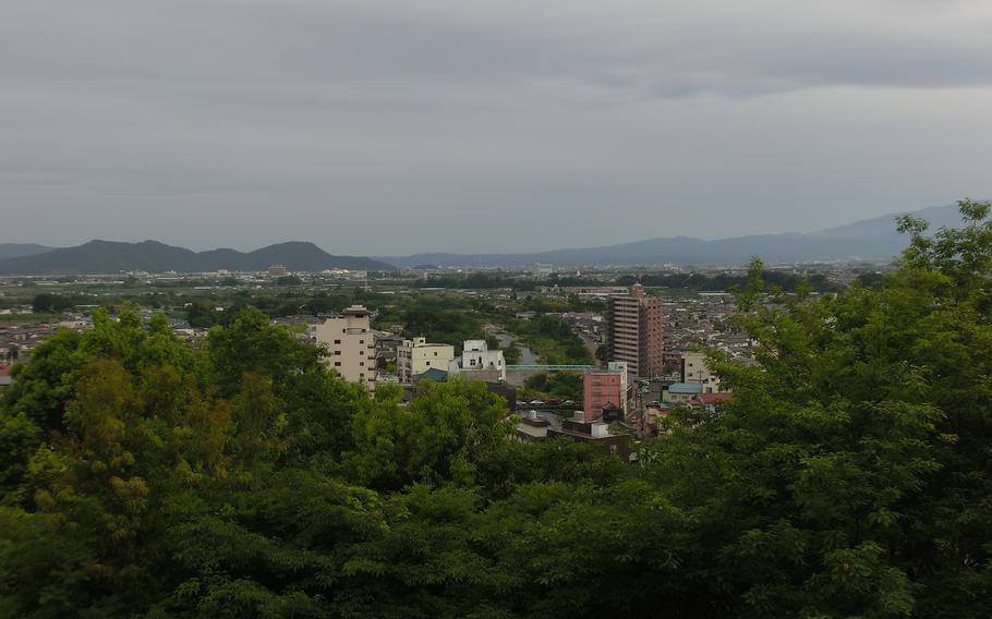 The scenery from the park. Iizaka Town can be seen.