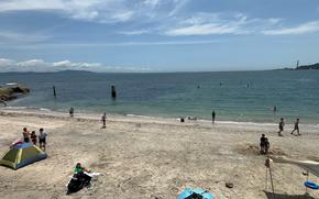 People enjoy themselves on Tatara Beach.