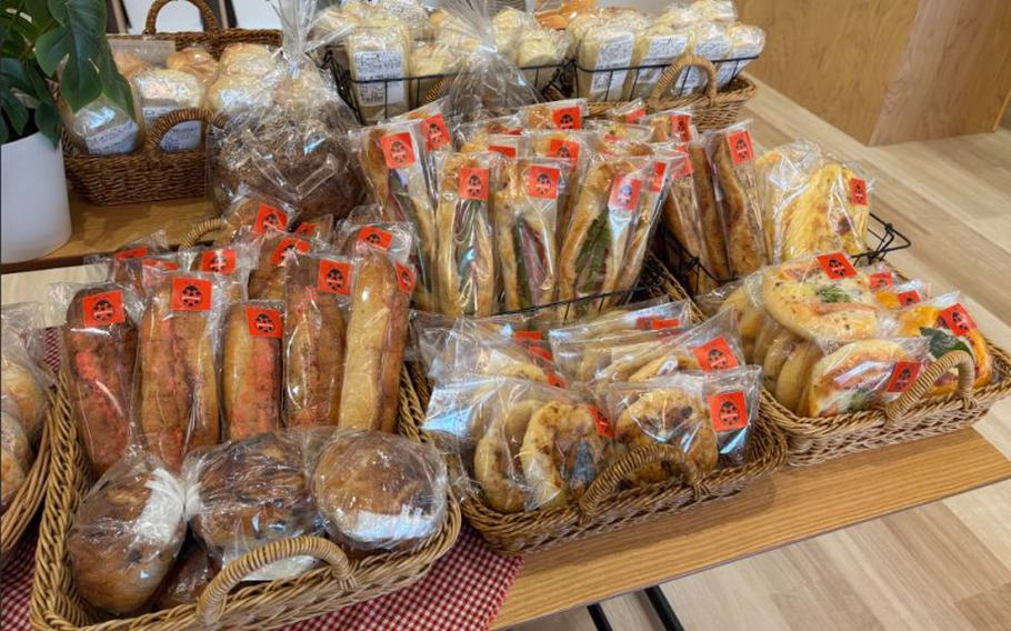 baked goods are displayed.