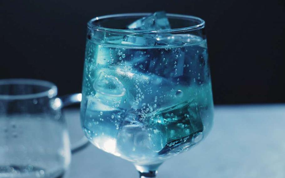 Aesthetic drink in a glass