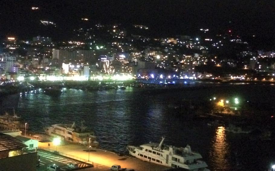 night view from the hill.