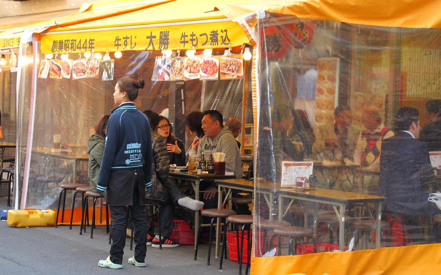 Some restaurants near Sensoji Temple.