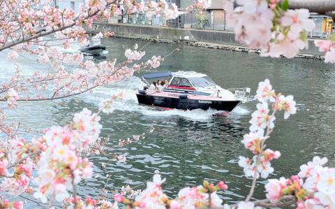 Photo Of a cruiser sheared through the river.