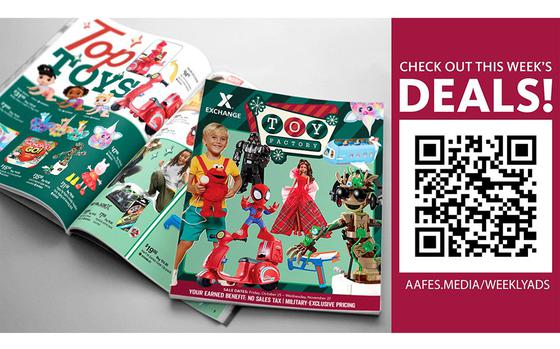 Flyers promoting Toy Book Sweepstakes. A brochure and a qr code are in the image. 