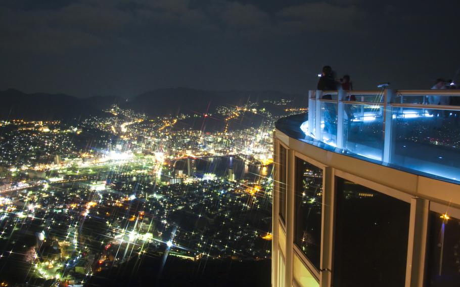 night view from the observation tower.